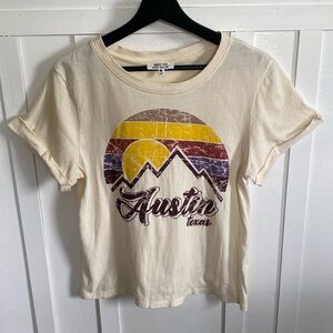 Messy Bun Just Chillin Western Texas Graphic Oversized T-Shirt Women’s Sz Small